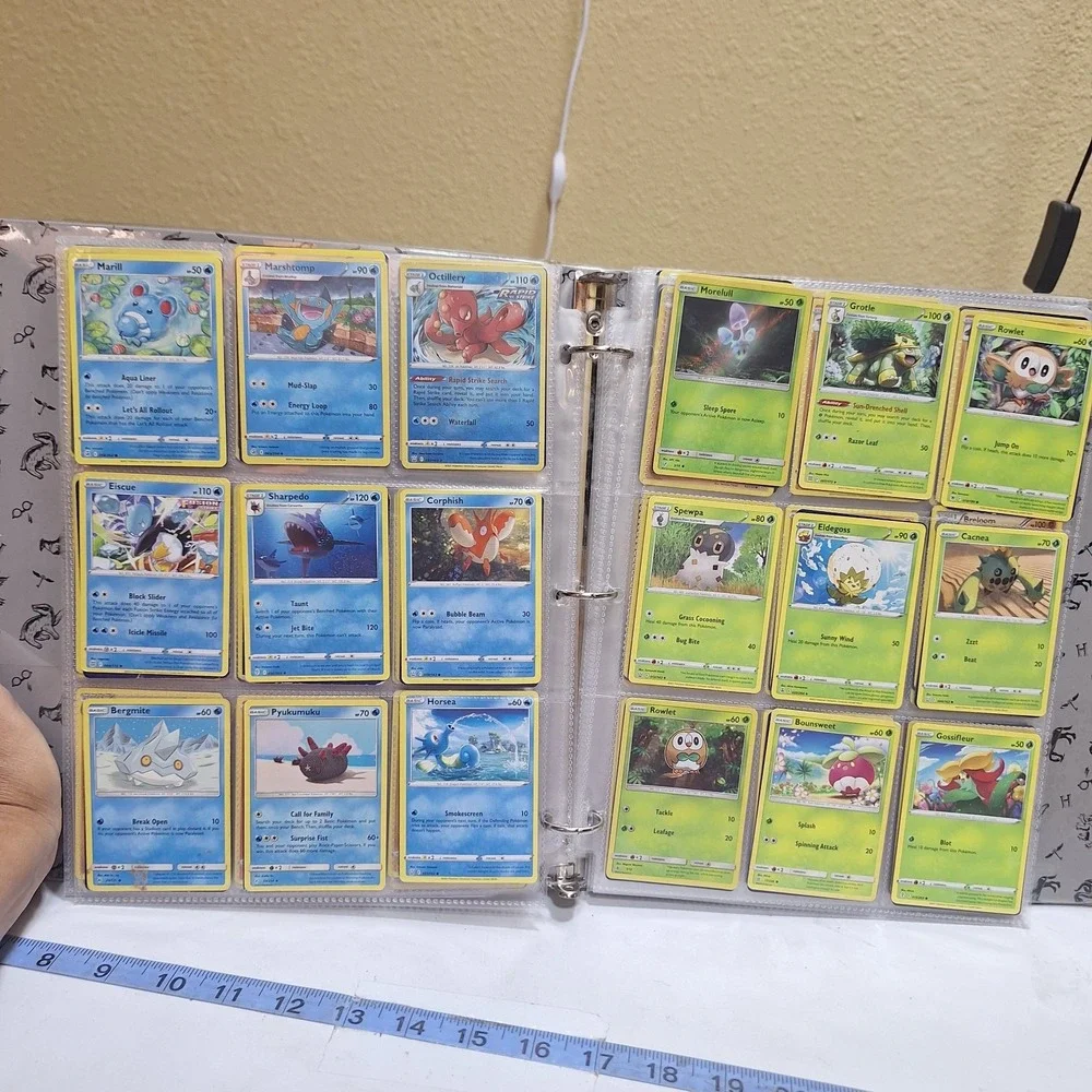 Pokémon TCG binder collection lot with approximately 171 cards from multiple set